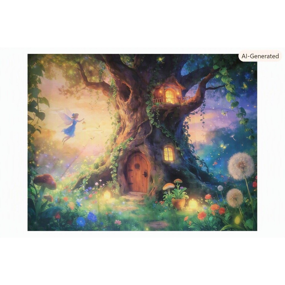 Enchanted Forest Backdrop, 8'x9', Polyester, New